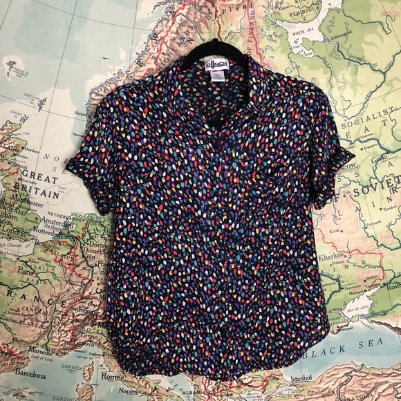 Vintage Tops - Vintage 80s Button Down Shirt